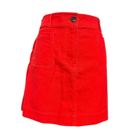 Boden Red Corduroy Mini Skirt US 12 Petite NWT - Picture 2 of 10